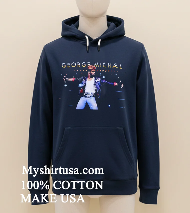 George Michael Stage Performance Night Shirt Navy Shirt 1