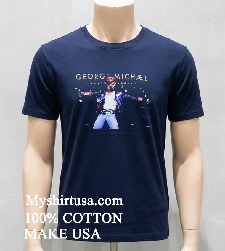 George Michael Stage Performance Night Shirt - navy-shirt George Michael Stage Performance Night Shirt Navy Shirt
