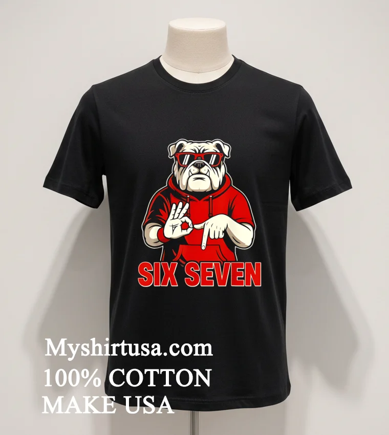 Georgia Bulldogs Football Six Seven Mascot Shirt Balck Shirt 1
