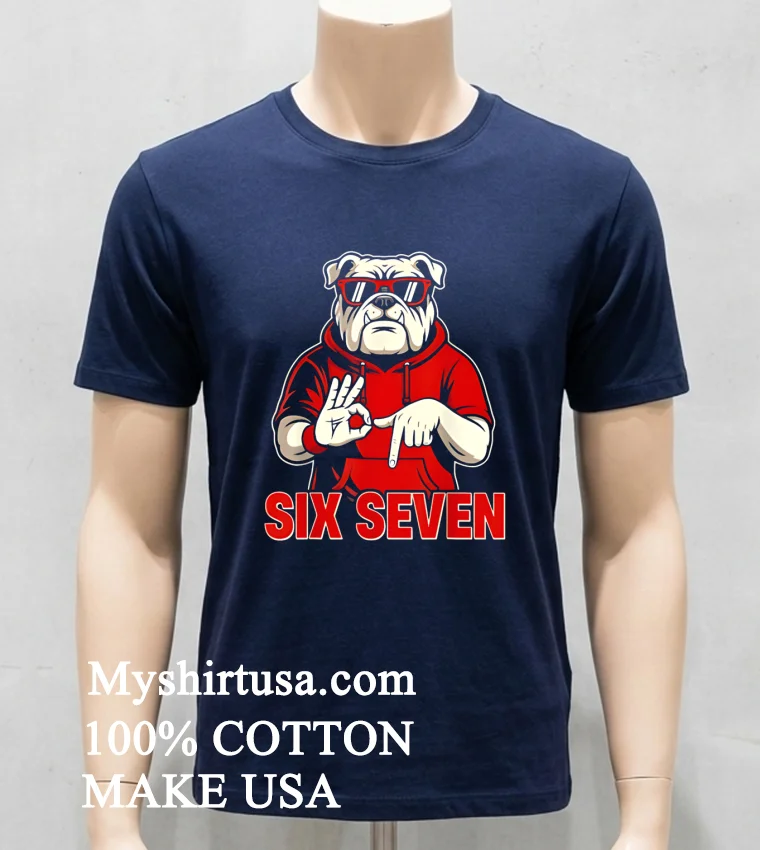 Georgia Bulldogs Football Six Seven Mascot Shirt - navy-shirt Georgia Bulldogs Football Six Seven Mascot Shirt Navy Shirt