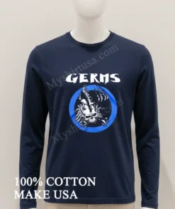 Germs Blue Circle Punk Rock Band Logo funny america t-shirts