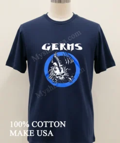Germs Blue Circle Punk Rock Band Logo funny america t-shirts