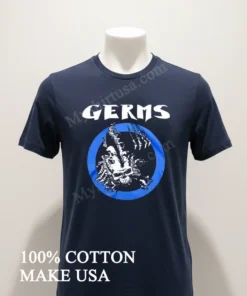 Germs Blue Circle Punk Rock Band Logo funny america t-shirts