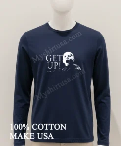 Get Up Screaming Soldier Black And White Vintage Graphic funny america t-shirts