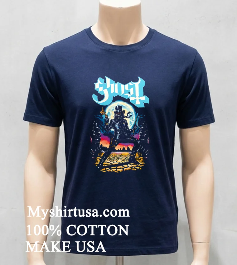 Ghost Band The Skeletour 2026 Usa Journey Shirt - navy-shirt Ghost Band The Skeletour 2026 Usa Journey Shirt Navy Shirt