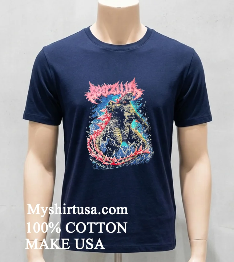 Ghost X Ghost Godzilla Evolved Shirt Navy Shirt