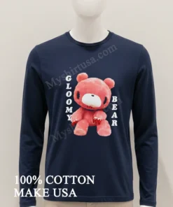 Gloomy Bear Pink Plush Character With Bloody Claws funny america t-shirts