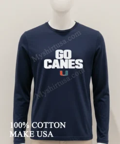 Go Canes Miami Hurricanes Orange Green Logo funny america t-shirts