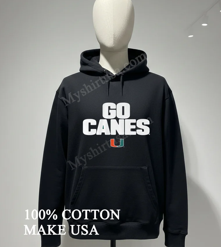 Go Canes Miami Hurricanes Orange Green Logo Shirt Hoodie Shirt
