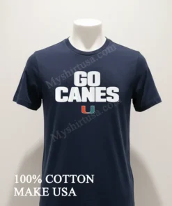 Go Canes Miami Hurricanes Orange Green Logo funny america t-shirts