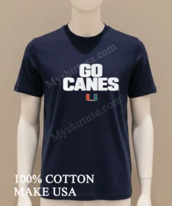 Go Canes Miami Hurricanes Orange Green Logo funny america t-shirts