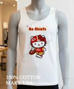 Go Chiefs Kc Arrowhead Logo Red Helmet Jersey Hello Kitty Shirt