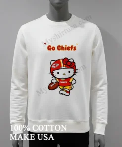 Go Chiefs Kc Arrowhead Logo Red Helmet Jersey Hello Kitty Shirt