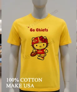 Go Chiefs Kc Arrowhead Logo Red Helmet Jersey Hello Kitty Shirt