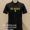Go Ducks Uo Yellow And White Logo Shirt Balck Shirt 1