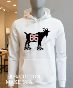Goat Number 86 Wearing Hockey Skates Graphic funny america t-shirts