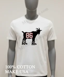 Goat Number 86 Wearing Hockey Skates Graphic funny america t-shirts