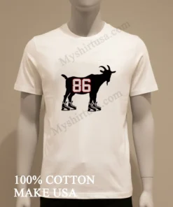 Goat Number 86 Wearing Hockey Skates Graphic funny america t-shirts