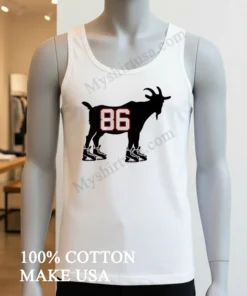 Goat Number 86 Wearing Hockey Skates Graphic funny america t-shirts