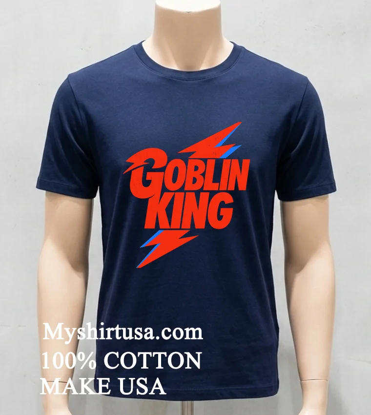Goblin King Thunder Logo new t-shirt - navy-shirt Goblin King Thunder Logo Shirt Navy Shirt
