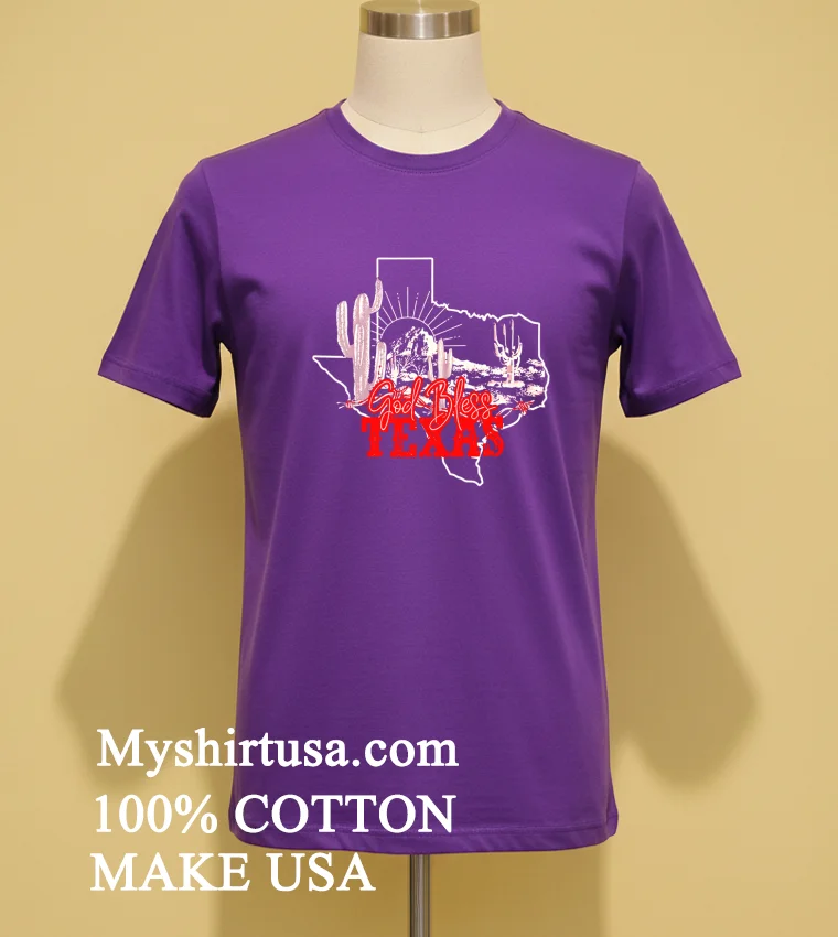 God Bless Texas Map Shirt - purple-shirt God Bless Texas Map Shirt Purple Shirt