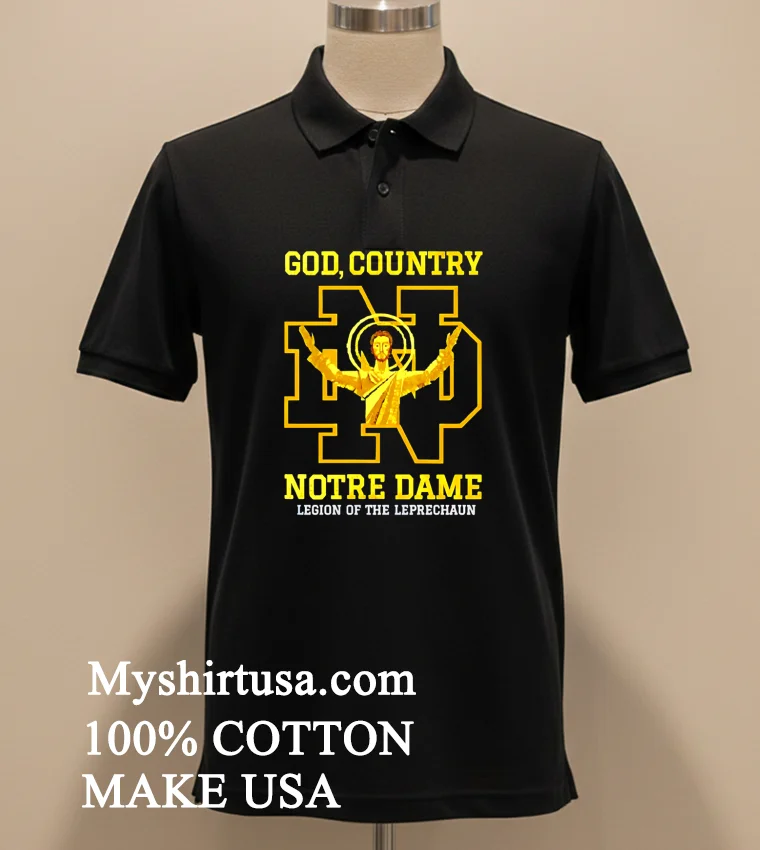 God Country Notre Dame Legion Of The Leprechaun Shirt - balck-shirt God Country Notre Dame Legion Of The Leprechaun Shirt Balck Shirt 1