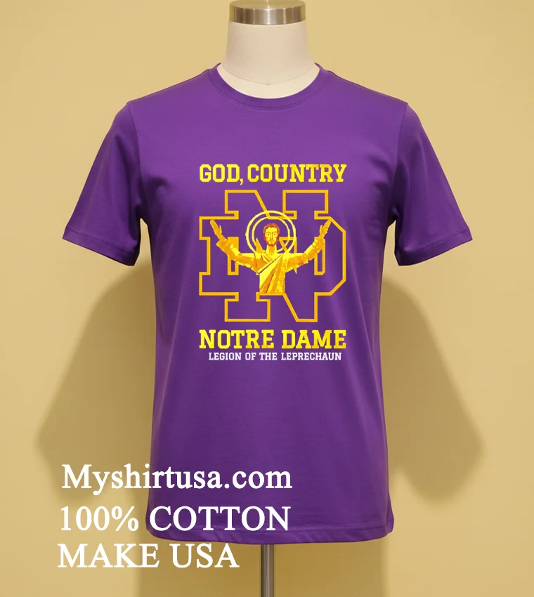 God Country Notre Dame Legion Of The Leprechaun Shirt - purple-shirt God Country Notre Dame Legion Of The Leprechaun Shirt Purple Shirt