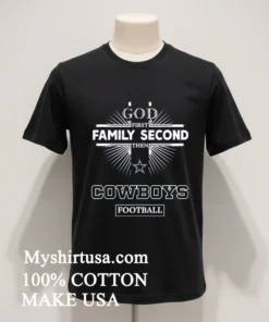 God First Family Second Then Dallas Cowboys Football funny america t-shirts