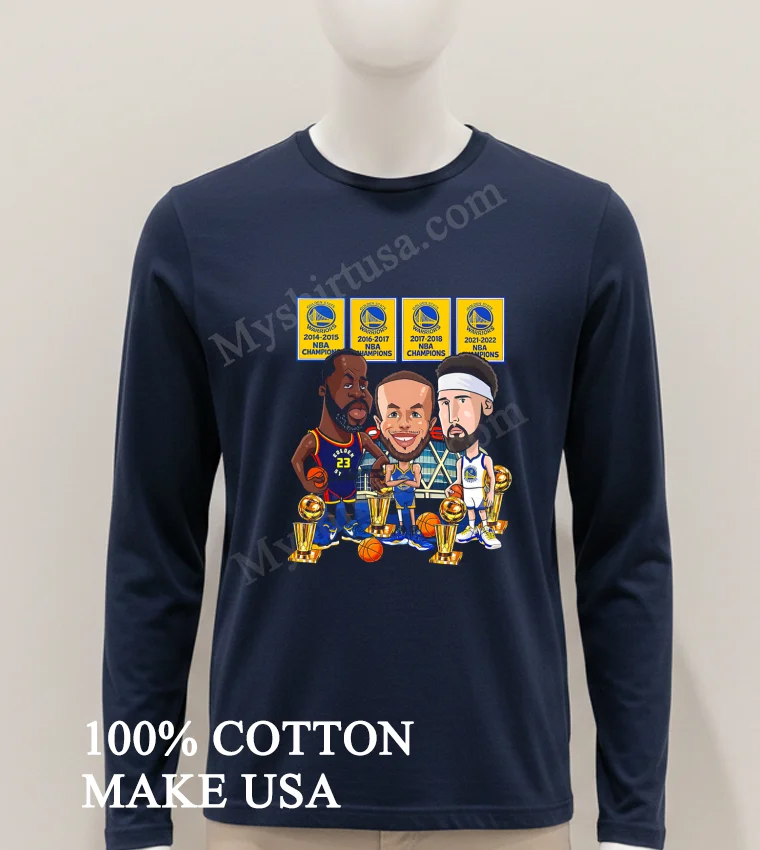 Golden State Warriors 2015 2017 2018 2022 Nba Champions Draymond Green Stephen Curry Klay Thompson funny america t-shirts - hoodie-shirt Golden State Warriors 2015 2017 2018 2022 Nba Champions Draymond Green Stephen Curry Klay Thompson Shirt Hoodie Shirt 1