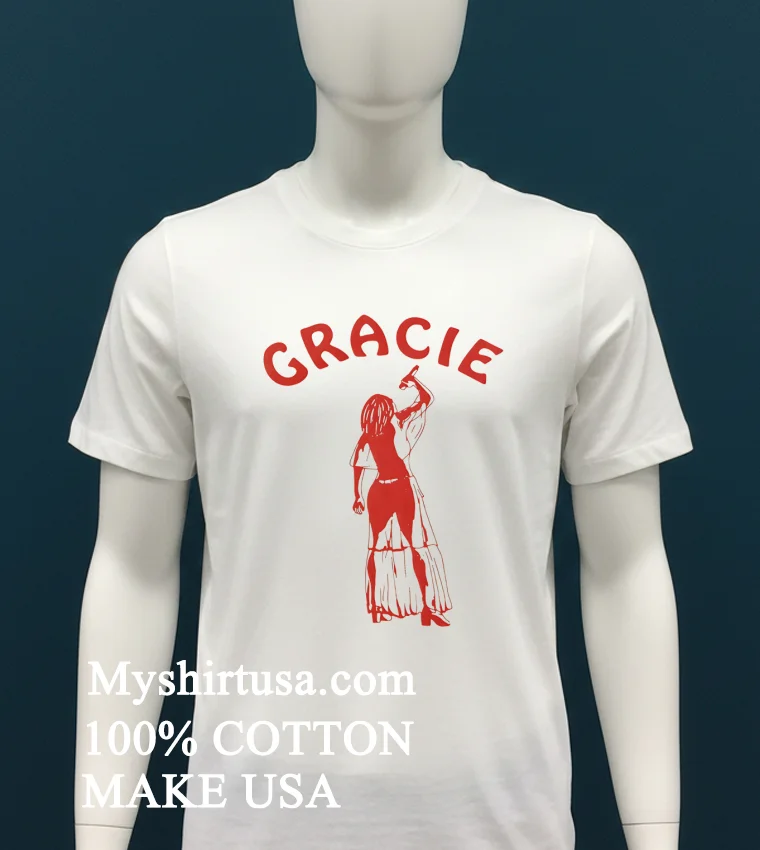 Gracie Illustration Shirt White T Shirt 2