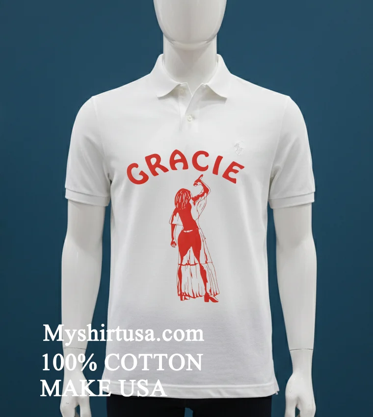 Gracie Illustration Shirt - white-t-shirt Gracie Illustration Shirt White T Shirt