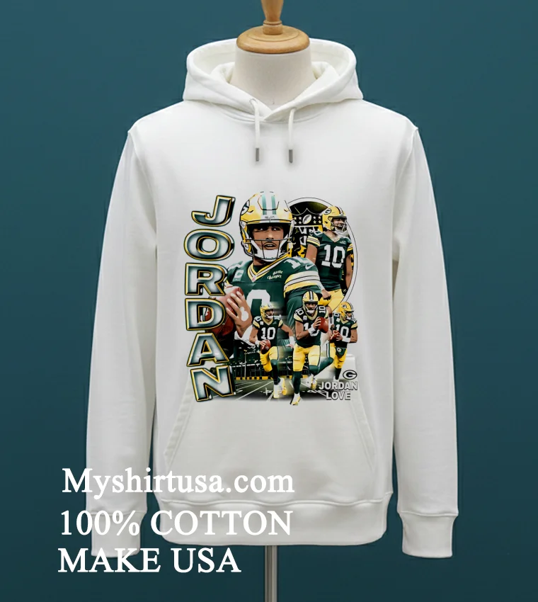 Green Bay Packers Jordan Love Graphic Shirt White T Shirt 1