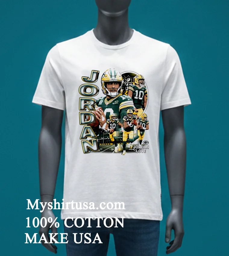 Green Bay Packers Jordan Love Graphic Shirt - white-t-shirt Green Bay Packers Jordan Love Graphic Shirt White T Shirt 4