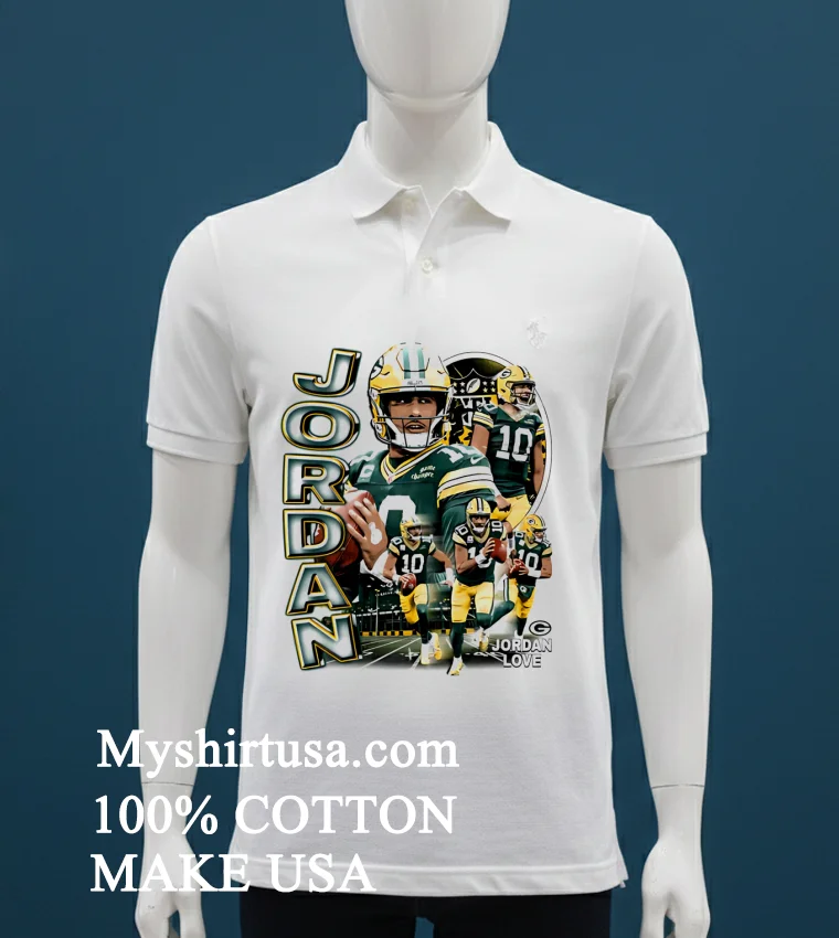 Green Bay Packers Jordan Love Graphic Shirt White T Shirt
