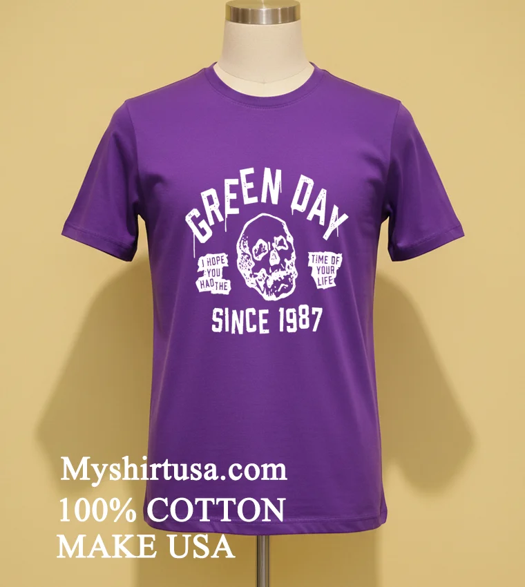 Green Day Time Of Your Life Since 1987 Shirt - purple-shirt Green Day Time Of Your Life Since 1987 Shirt Purple Shirt