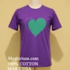 Green Glitter Heart Funny Shirt Purple Shirt