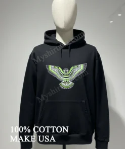 Green Native American Pacific Northwest Eagle Formline Art Graphic funny america t-shirts