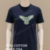 Green Native American Pacific Northwest Eagle Formline Art Graphic Shirt Navy Shirt