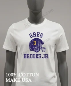 Greg Brooks Jr Lsu Tigers Purple Football Helmet Distressed Shirt funny t-shirts usa