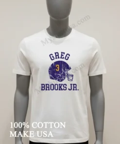 Greg Brooks Jr Lsu Tigers Purple Football Helmet Distressed Shirt funny t-shirts usa