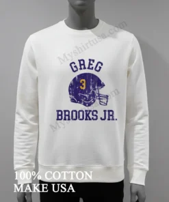 Greg Brooks Jr Lsu Tigers Purple Football Helmet Distressed Shirt funny t-shirts usa