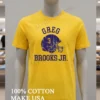 Greg Brooks Jr Lsu Tigers Purple Football Helmet Distressed Shirt Yellow T Shirt
