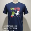 Grinch And Santa Hands Six Seven Christmas 2025 Shirt Navy Shirt