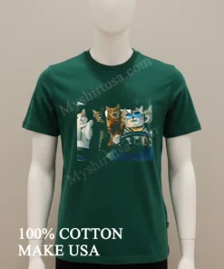 Group Of Party Cats Wearing Sunglasses Driving Car funny america t-shirts