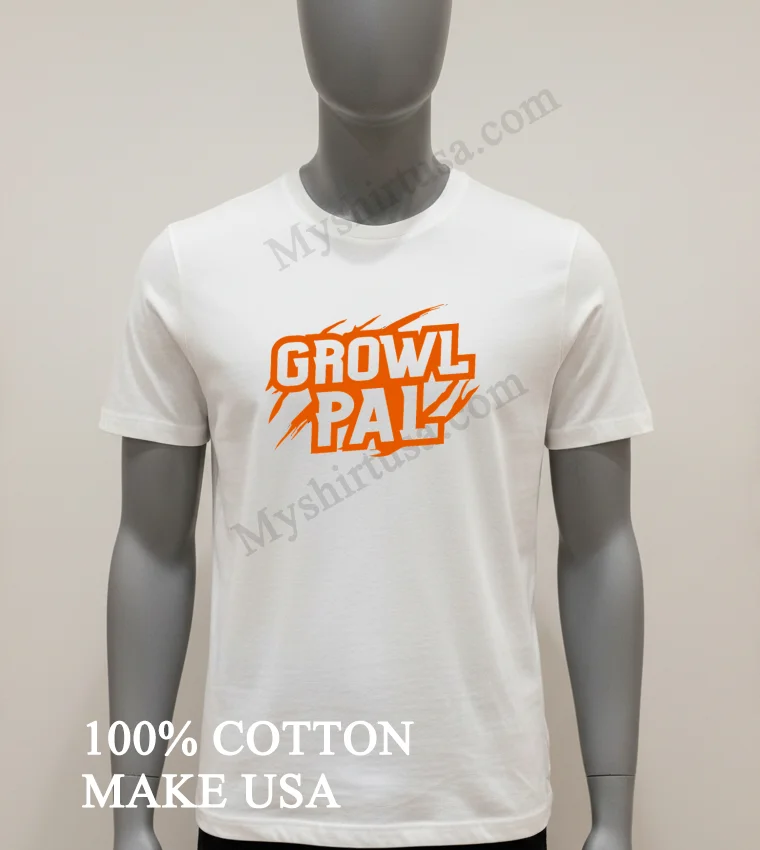 Growl Pal Orange Wild Beast Animal Claw Scratch Logo Shirt White T Shirt 1