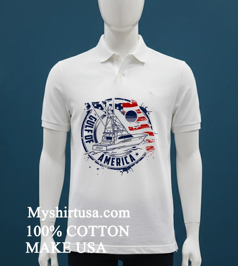 Gulf Of America Maga Shirt - white-t-shirt Gulf Of America Maga Shirt White T Shirt