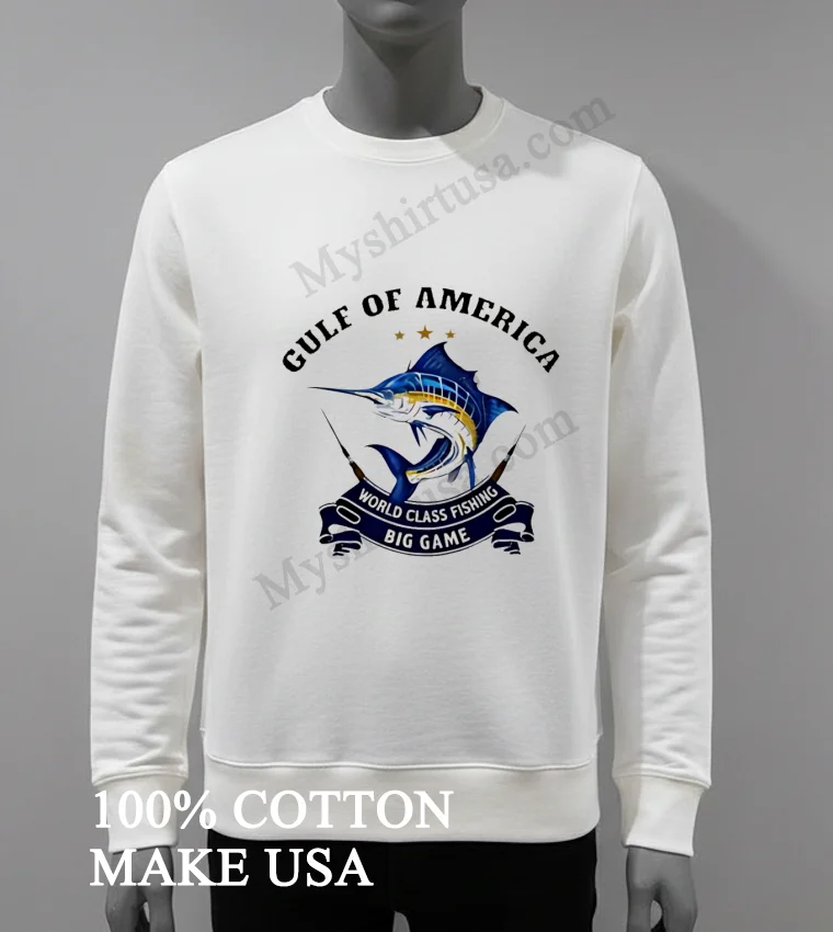 Gulf Of America World Class Fishing Big Game Shirt White T Shirt 4