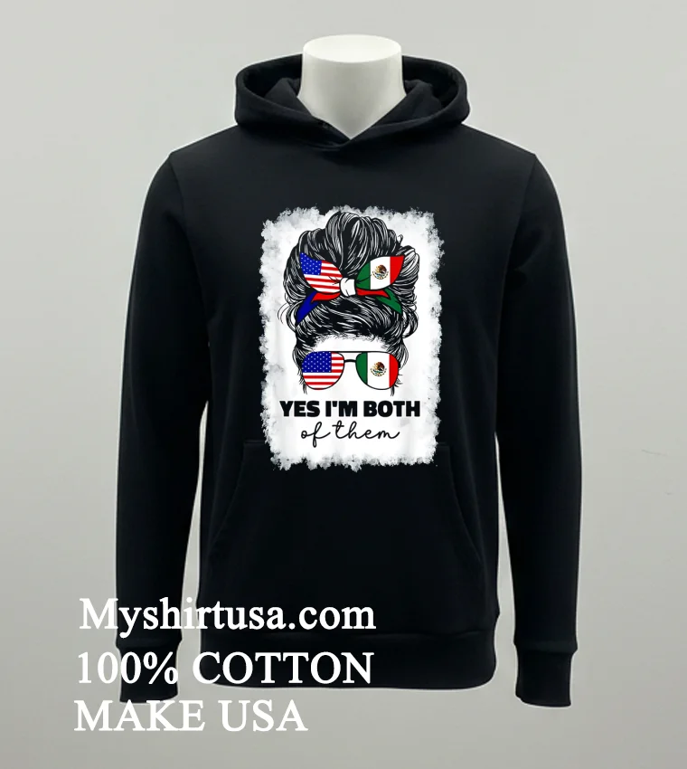 Half Mexico Half American Flag Girl Punk new t-shirt - balck-shirt Half Mexico Half American Flag Girl Punk Shirt Balck Shirt