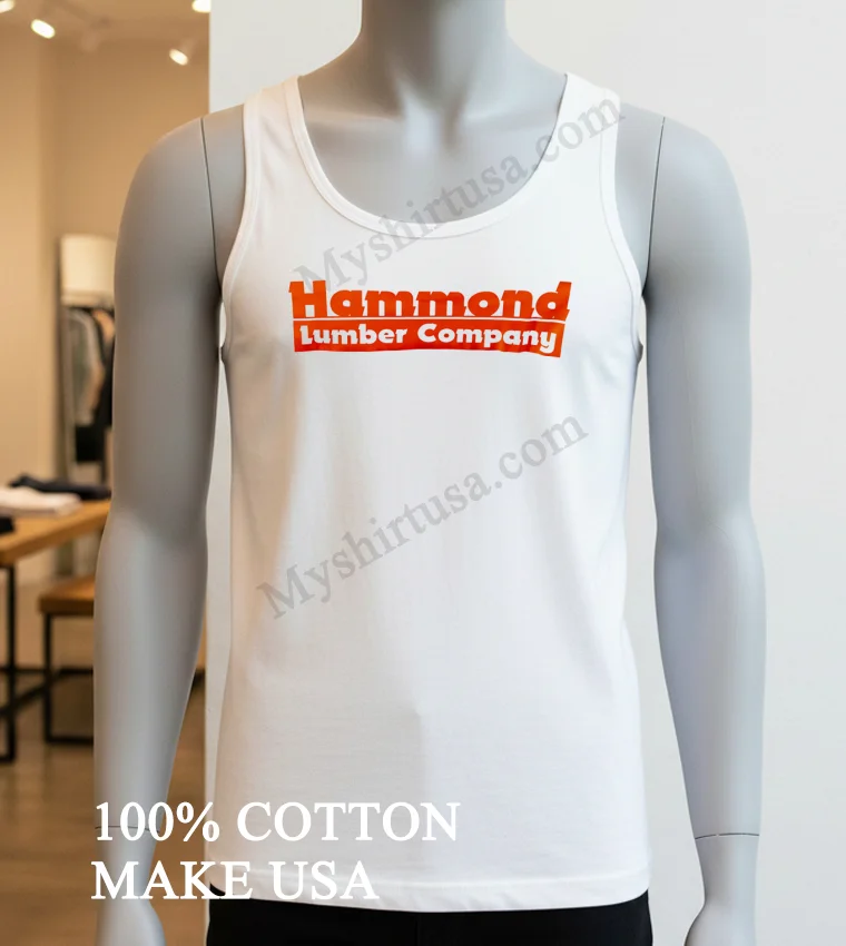 Hammond Lumber Company Orange Bold Logo Professional Hardware Shirt White T Shirt 3