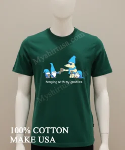 Hanging With My Gnomies Cartoon Dog And Gnomes funny america t-shirts